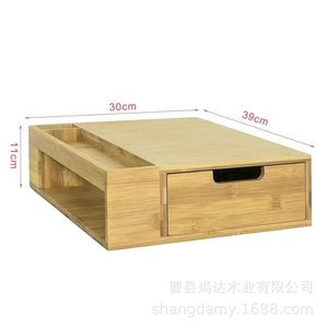 Wooden desktop coffee capsule storage box, <b>tea</b> bag and <b>tea</b> <b>set</b> storage box, storage compartments, drawer, coffee machine rack - Product Image 4