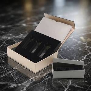 Modern Rigid Cardboard Foldable <b>Gift</b> <b>Box</b> with Custom Print Embossed <b>Gold</b> Foil Magnetic Closure - Product Image 1