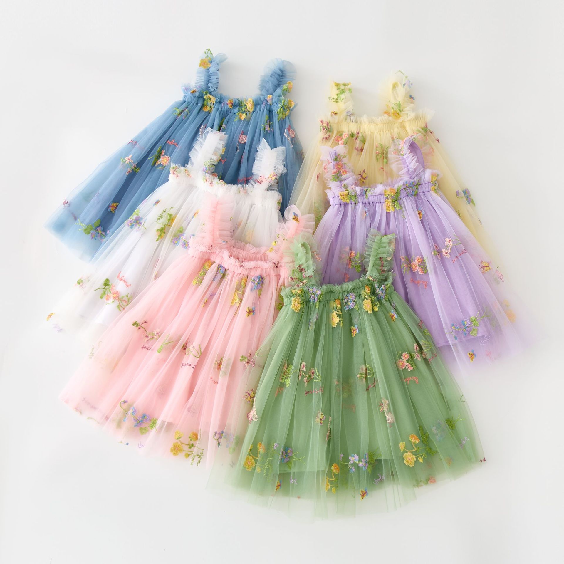 Casual Printed Flower Girl Dress for Children Embroidered Suspender and  Sweet Gauze Inspired by Princess Style| Alibaba.com