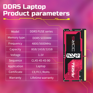 DDR5แรม32กิกะไบต์16กิกะไบต์8กิกะไบต์4800MHz SODIMM 5600MHz สำหรับ DDR5เกมคอมพิวเตอร์ - Product Image 2