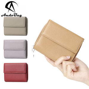 กระเป๋าสตางค์พับสามตอนแบบพกพา AndoBag, กระเป๋าใส่เหรียญหนังแท้, ที่ใส่บัตรหลายช่องทันสมัย รุ่น 1869 - Product Image 1