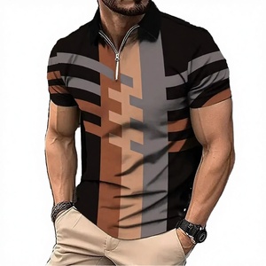 เสื้อเชิ้ตผู้ชายสไตล์ลำลองใส่สบายสำหรับฤดูร้อน ผ้าถักโพลีเอสเตอร์ 100% ระบายอากาศได้ดี พิมพ์ลายเรียบ แขนสั้น น้ำหนัก 160 กรัม โลโก้ด้านหน้า - Product Image 2