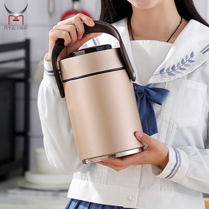 Recipiente Térmico para Sopa y Comida Caliente de Acero Inoxidable 304, Aislado al Vacío, Portátil, con 4 Compartimentos, Lonchera Bento - Product Image 5