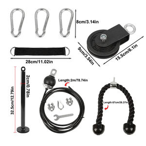 Venta caliente polea de levantamiento de pesas de acero ajustable EQUIPO DE Fitness para tríceps bíceps Ejercicio de <span class=keywords><strong>antebrazo</strong></span> - Product Image 2