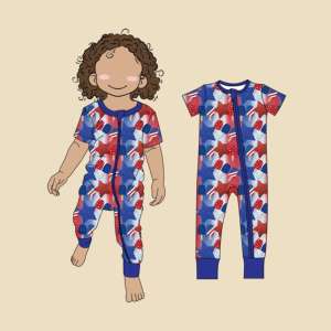 Qingli ODM Fabbrica Personalizzata Senza Tariffe Stampa Personalizzata Ice Sucker 2026 Nuovo Ingrosso Maglietta a Maniche Corte in Bambù per Bambini con Zip - Product Image 3