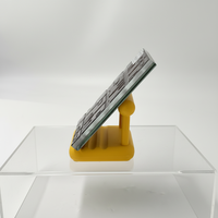 Bloc de verre cristallin transparent double face à motif givré, de qualité supérieure, moderne et écologique, fabriqué par fusion à chaud