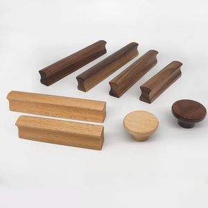 现代简约橱柜抽屉原木门把手北欧衣柜门木制把手橱柜门实木把手 - Product Image 1
