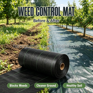 Tissu de suppression des mauvaises herbes réutilisable vert de 50 m en rouleau, directement de l'usine, pour les jardinières et allées agricoles sous paillis de gravier - Product Image 5