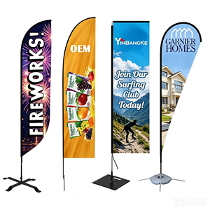 Banderas de Negocios Personalizadas de Fabricante para Publicidad, Banderolas Tipo Pluma para Deportes y Carreras, Banderas Angulares Tipo Lágrima - Product Image 1