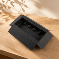 Boîte intérieure en papier moulé écologique pour bouteille d'arôme, recyclable, antichoc, emballage de parfum, insert coussiné