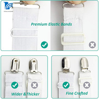 Attaches de draps à boucles auto-agrippantes réglables pour maintenir les draps en place