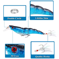 Newbility Günstiger Angelköder 95mm/13,6g Simulierter Garnelen-Hardlure