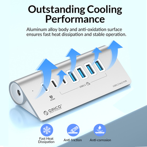 ORICO USB 3.2 Station d'accueil 10Gbps Multi 4/7 Ports Type C Hub Splitter PD60W Adaptateur <span class=keywords><strong>de</strong></span> charge Hub USB pour ordinateur portable et <span class=keywords><strong>de</strong></span> bureau - Product Image 3