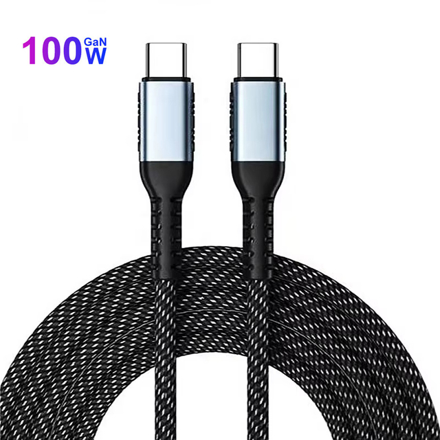 High Quality 5A Fast Charging 100W PD USB C Charger Cord 3FT 6FT 10FT Nylon Braided USB Type-C Charging & Data Cable