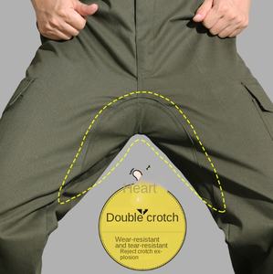 Pantalon tactique DFP06 grande taille, multi-poches, décontracté, ample, automne-hiver, grande taille, pantalon cargo pour homme - Product Image 3