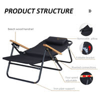 Chaise pliante portable réglable Kermit, légère, en acier, pour jardin, pique-nique, camping, plage, pêche