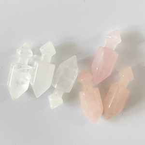 Collier pendentif hexagonal en cristal de quartz naturel, collier en agate, pierres de guérison en cristal, bijoux en pierres précieuses - Product Image 3