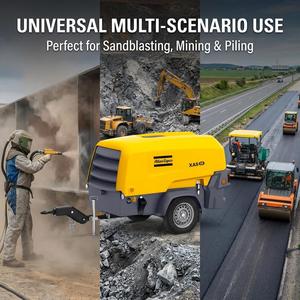 Pour Atlas Copco XAS88 Diesel 185 CFM 100 psi remorquage petit <span class=keywords><strong>compresseur</strong></span> d'air 7bar pour Construction moteur 380V grande vente - Product Image 5