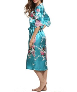 2019 Sexy personalizada <span class=keywords><strong>de</strong></span> diseño impreso durante mucho tiempo, las mujeres camisón <span class=keywords><strong>de</strong></span> <span class=keywords><strong>seda</strong></span> <span class=keywords><strong>de</strong></span> dama <span class=keywords><strong>de</strong></span> - Product Image 5