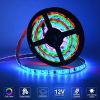Bande LED RVB adressable SMD5050 5V/12V/24V pour éclairage d'ambiance intérieur de bar, avec indice de protection IP65