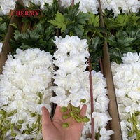 Flores Artificiales de Delphinium Blancas de Alta Calidad con Tacto Realista DC270 para Decoración de Arreglos Florales en Bodas, Fiestas y Eventos