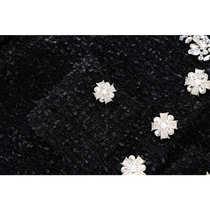 Abito <span class=keywords><strong>in</strong></span> <span class=keywords><strong>Maglia</strong></span> da Donna Autunno Inverno Nuovo Modello con Perline Pesanti Aderente Elegante e Sexy a Maniche Corte - Product Image 4