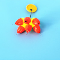 Flotteurs de pêche ovales rouge/jaune pour la pêche en mer