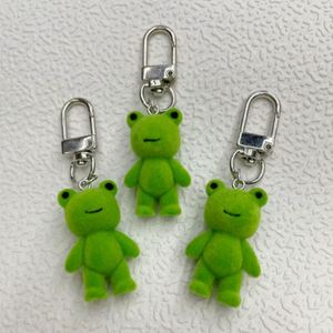 Mini porte-clés grenouille en peluche, poupée animal en PVC floqué, breloque de sac à dos, cadeau pour enfants, porte-clés grenouille verte de dessin animé - Product Image 5