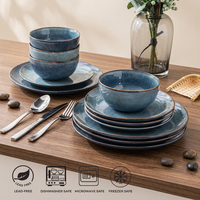 EKA Vaisselle en grès durable OEM/ODM de style européen, écologique, de qualité alimentaire, ensemble de vaisselle de haute qualité, vente en gros