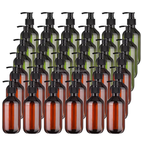 Assurance qualité 300ml brun ambre PET Lotion bouteille vide Boston Gel douche et conditionneur de cheveux bouteille pour utilisation de shampooing