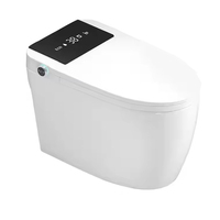Réservoir intégré avec chasse d'eau puissante, ouverture/fermeture automatique du couvercle, fonctionnement du capteur de pied, siège chauffant à induction intelligent, toilette bidet intelligente