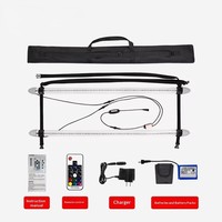 Planche à pagaie gonflable Yak Outdoors avec lumière LED en aluminium YKZ-151 pour lacs et rivières - 2 kg