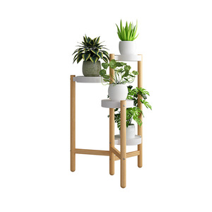 Soporte para Plantas de Estilo Nórdico, de 3 Niveles, con Acabado en Madera Blanca, para Interiores, Sala de Estar, Multifuncional, para Flores - Product Image 5