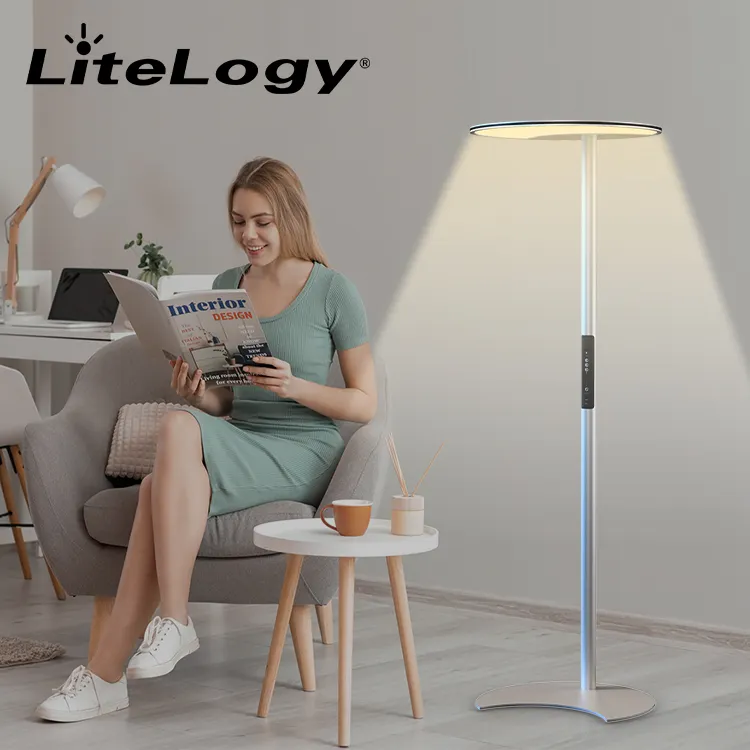 Lampade da terra per la casa e l'ufficio a Led smart con temperatura di colore a mezza luna moderna regolabile