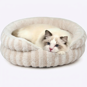 Wholesale Pet <b>Bed</b> Modern Luxury Cat Sofa Durable Washable Round For Indoor Cats With Detachable Lining Custom Winter Pet <b>Bed</b> - Product Image 2