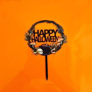 น้ำผึ้งและความหวาน ของตกแต่งเค้กอะคริลิคสำหรับวันฮาโลวีน ของตกแต่งปาร์ตี้วันฮาโลวีน อุปกรณ์ตกแต่งเค้ก - Product Image 6