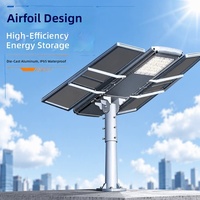 Lampadaire solaire LED extérieur IP65 6000K, silicium monocristallin, angle de faisceau 120°, construction en aluminium pour usage routier et autoroutier