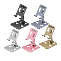 Support de téléphone portable ergonomique, portable, en aluminium, entièrement pliable, avec angle réglable