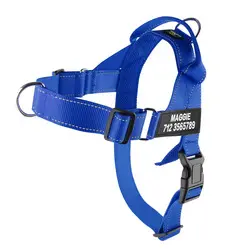 High Quality Custom Logo Pet Harness Polyester No Pull Reflective Breathable Adjustable Dog Harness