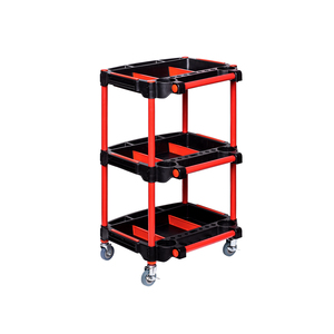 Venta caliente de peluquería almacenamiento rodante plataforma de <span class=keywords><strong>3</strong></span> capas mano herramienta de plástico carro taller carro RUEDA DE ACERO INOXIDABLE - Product Image 3