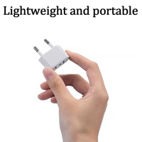 Adaptor Perjalanan EU Mini 2 Pin Colokan Euro Konverter ABS Tahan Api Adaptor Dinding Portabel Pasokan Pabrik Tersedia Pesanan Kecil