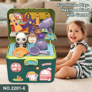 2 in 1 Unisex oyna oyna tamir kiti küçük ev saklama kutusu ve çocuk oyun ve hayal gücü için tezgah oyuncak seti - Product Image 6