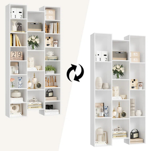 Wholesale 8-Tier Bookcase, 21 Cube Modular Bookshelf for Living Room Home Office , Media Storage <b>Shelves</b> with Adjustable - Product Image 2