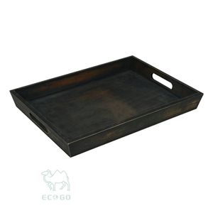 Bandeja de Servicio Personalizada para Restaurante o Cafetería con Base de Bambú, Acabado Lacado, Diseño Sólido para Platos y Bebidas - Product Image 1