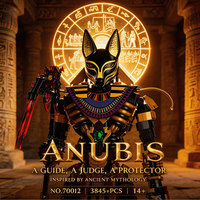 JMBricklayer Anubis Ensemble de blocs de construction mythiques 3810 pièces Jouet de construction pour adultes de 14 ans et plus Kit de modèles à collectionner Décoration de bureau à domicile