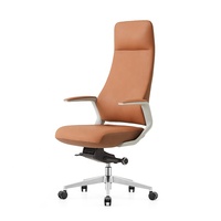 Mobilier commercial moderne Chaise de bureau confortable à dossier haut Chaise de bureau du PDG marron