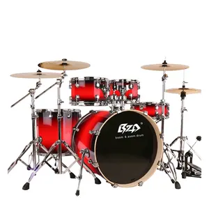 Conjunto de tambor acústico elétrico, cor gradiente, profissional, iniciante, kit de tambor acústico, profissional