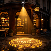 Lampe de projection publicitaire LED à logo Gobo avec télécommande, IP67, avec lentille anti-vibration multicouche pour magasin