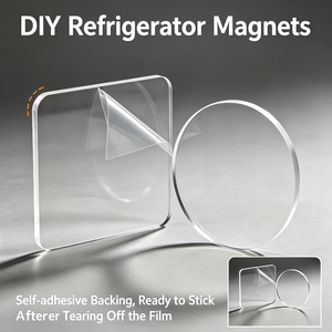 Imán Acrílico Cuadrado Transparente Resistente a Arañazos para Refrigerador, Personalizable con Fotos Familiares, Venta al Por Mayor - Product Image 3