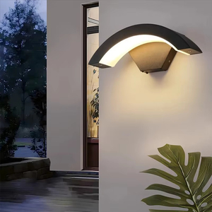 Lampe murale à détecteur de mouvement 20W en métal IP65 résistante aux intempéries, design lunaire, projecteur LED pour véranda, pelouse, villa, éclairage extérieur - Product Image 4